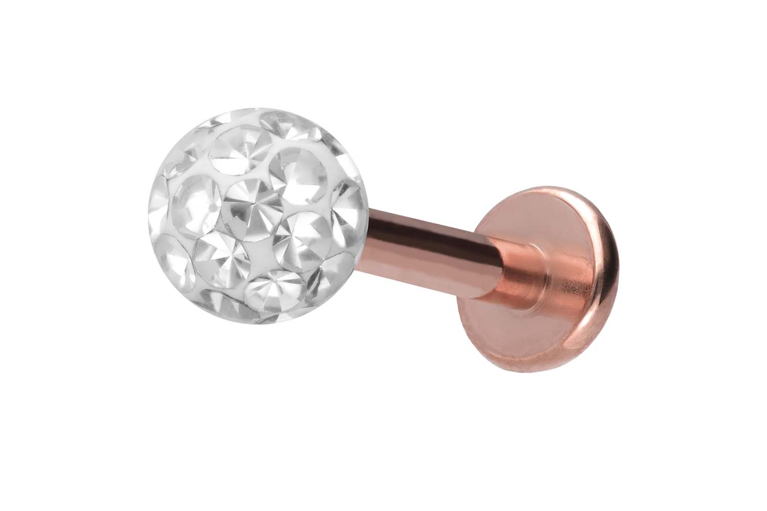 Titan Labret Piercing mit Innengewinde EPOXY-KUGEL